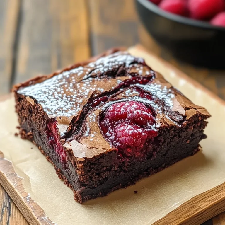 Decadent Raspberry Swirl Brownies