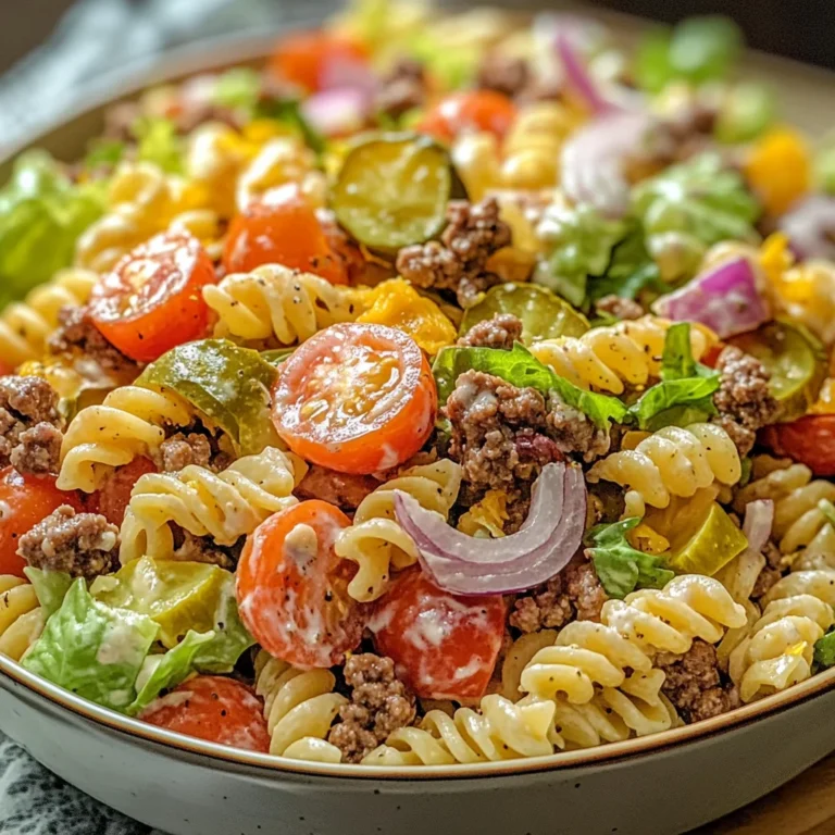 Dein Big Mac Pasta Salat: Cremiger Nudelsalat mit Burger-Twist!