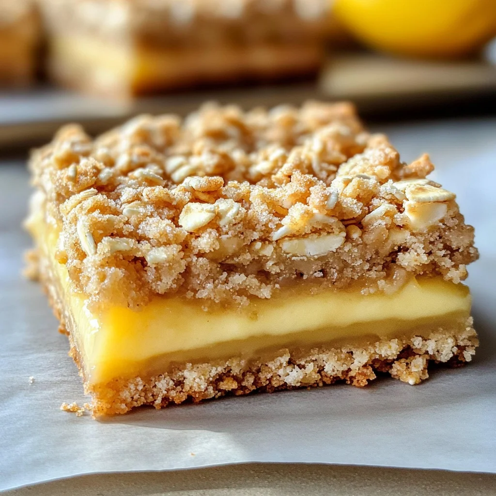 Lemon Oatmeal Crumble Bars