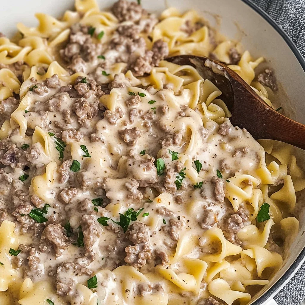 30-Minute Ground Beef Stroganoff