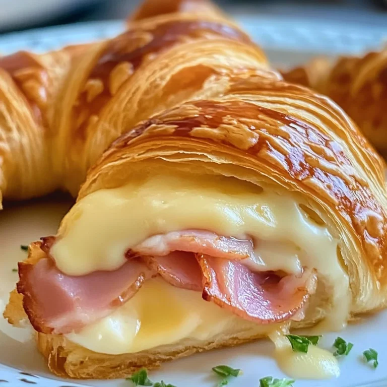 Baked Ham and Cheese Croissants
