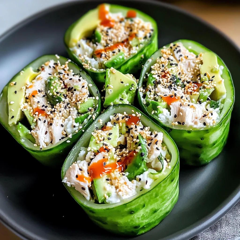 Best Chicken Salad Cucumber Roll Ups