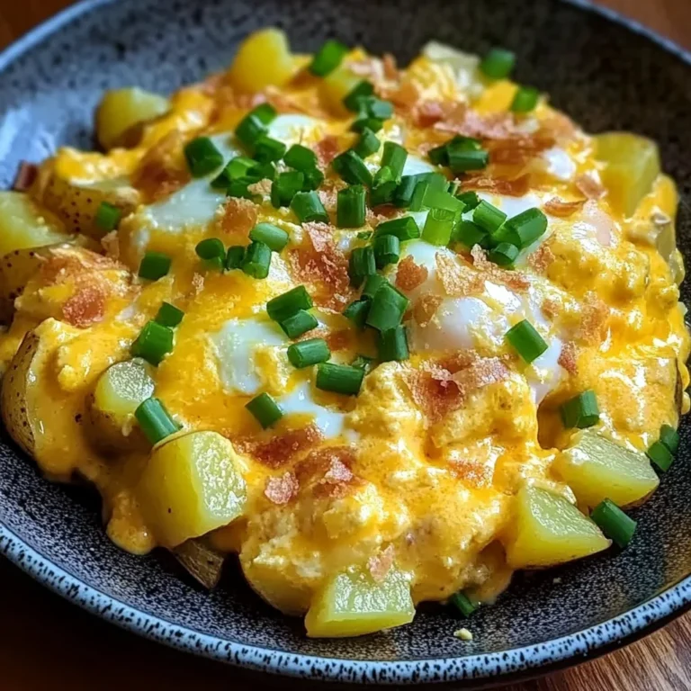 Cheesy Potato Egg Scramble