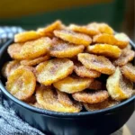 Cinnamon-Sugar Air Fryer Banana Chips : Sweet Snack