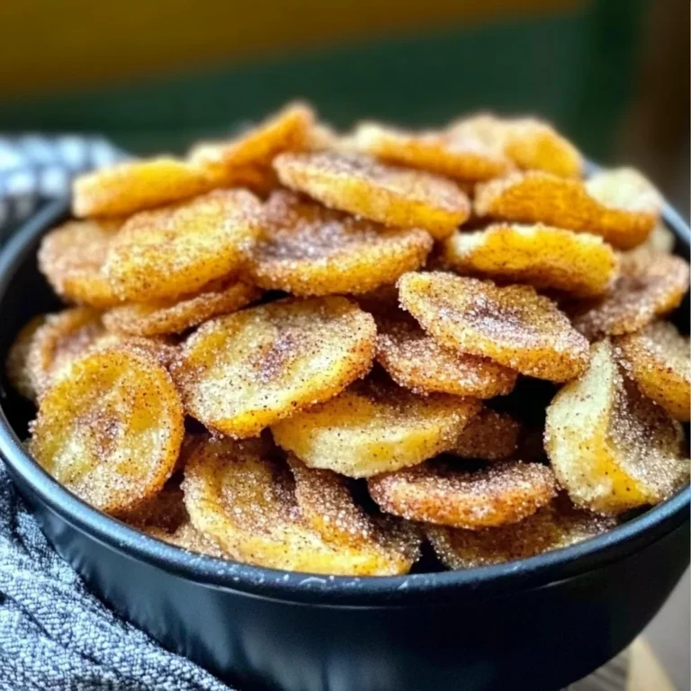 Cinnamon-Sugar Air Fryer Banana Chips : Sweet Snack