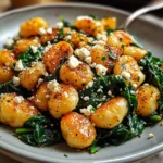 Crispy Gnocchi With Spinach And Feta