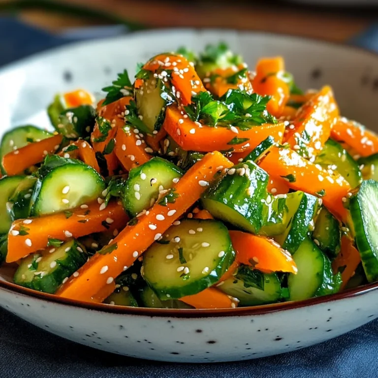 Cucumber Carrot Salad (15 Minutes, Big Crunch!)