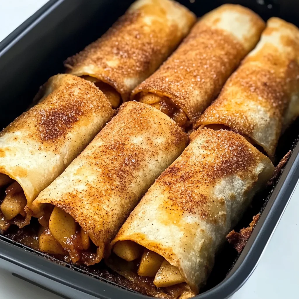 Easy Air Fryer Apple Pie Taquitos
