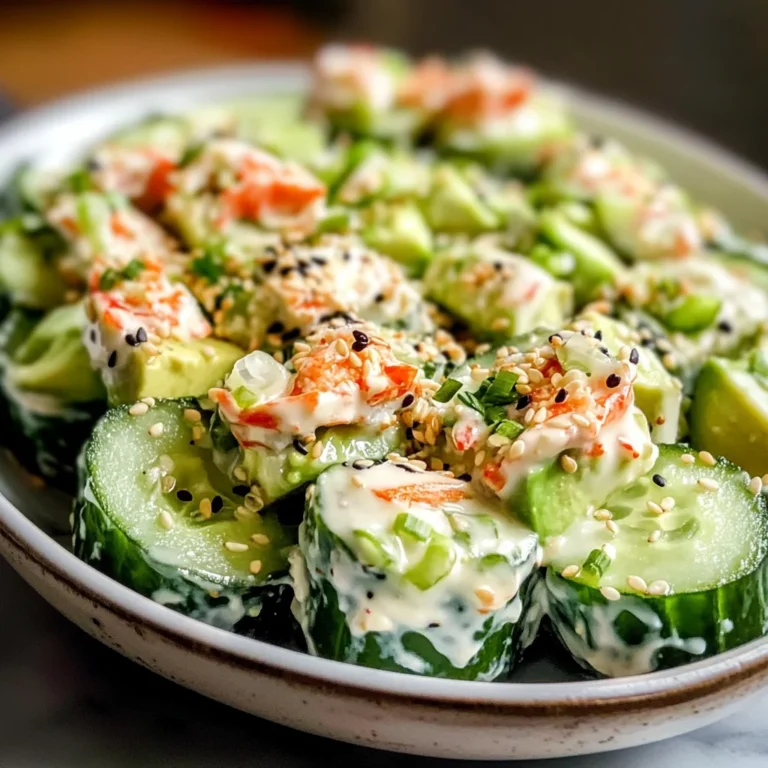 Easy California Roll Cucumber Salad