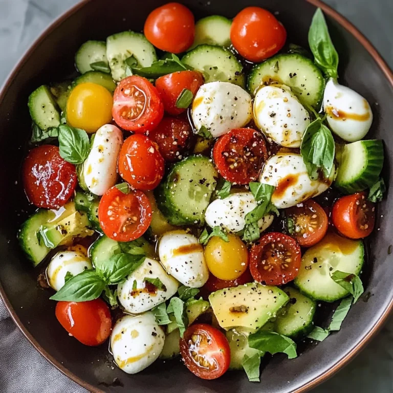Easy Cucumber Mozzarella Salad