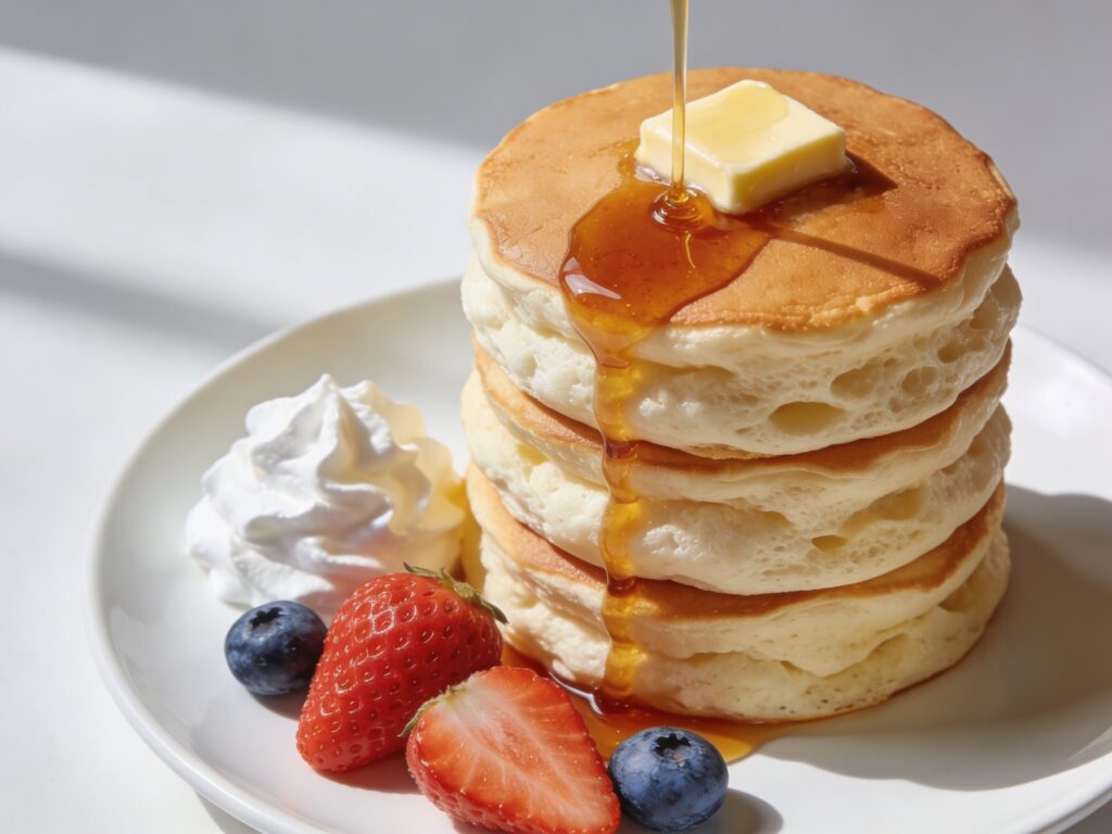 Fluffy Japanese Soufflé Pancakes