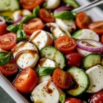 Fresh Cucumber Caprese Salad