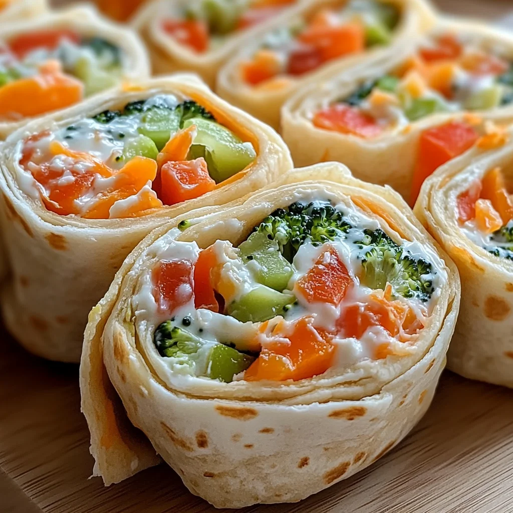 Fresh Vegetable Tortilla Roll Ups