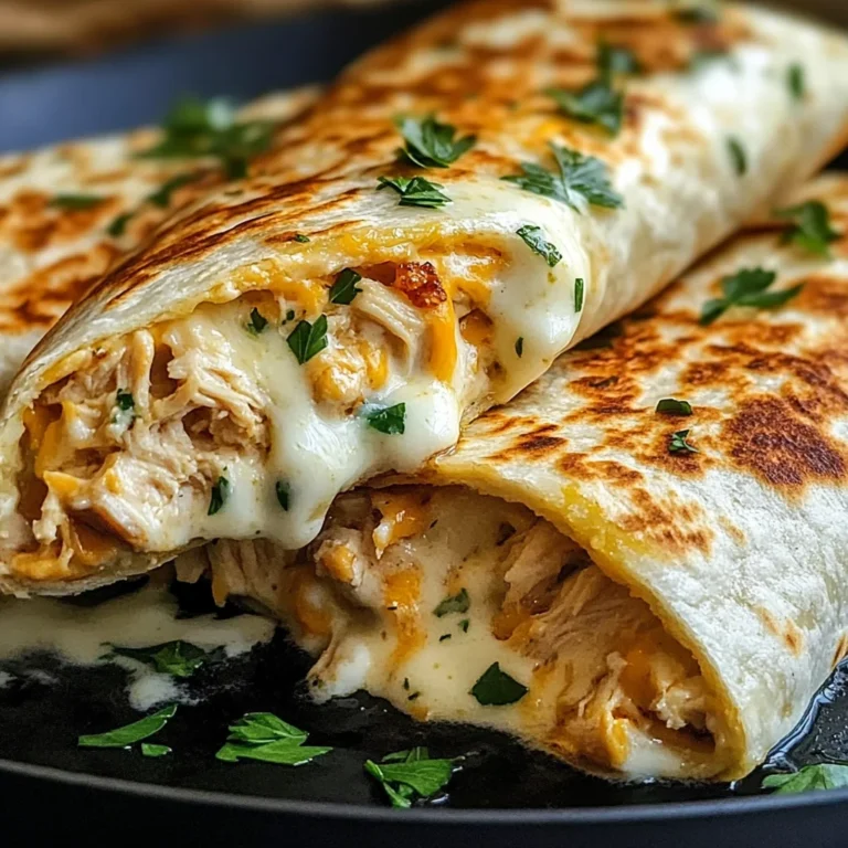 Low Carb Cheesy Garlic Chicken Wraps