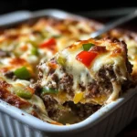 Low Carb Philly Cheesesteak Casserole