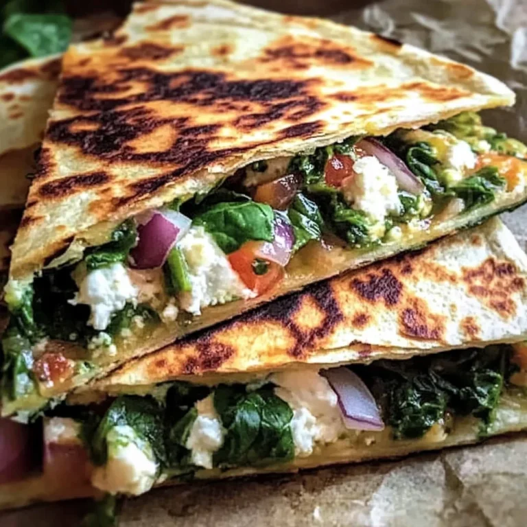Mediterranean Quesadillas with Spinach, Feta, Mozzarella, and Red Onion