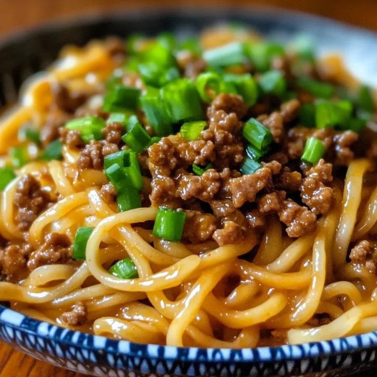 Mongolian Ground Beef Noodles