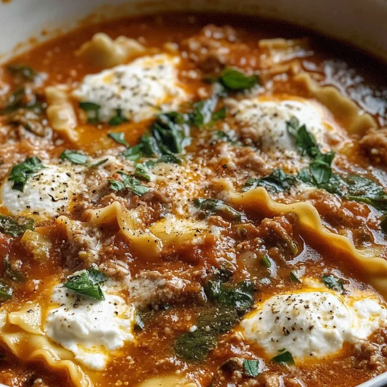 Mouthwatering One Pot Lasagna Soup