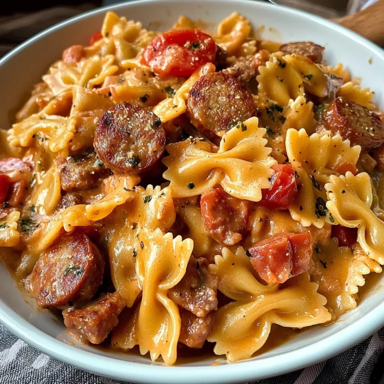 One Pot Creamy Cajun Sausage Pasta