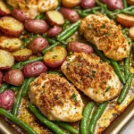 Parmesan Crusted Chicken Sheet Pan Dinner