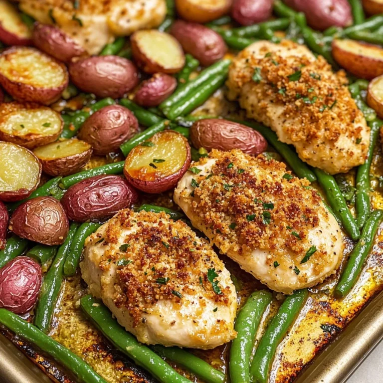 Parmesan Crusted Chicken Sheet Pan Dinner