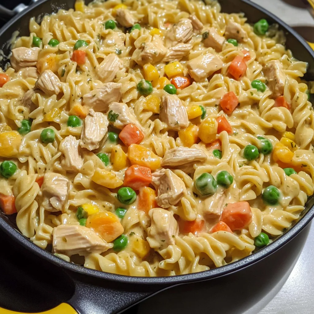 Quick Chicken Pot Pie Pasta