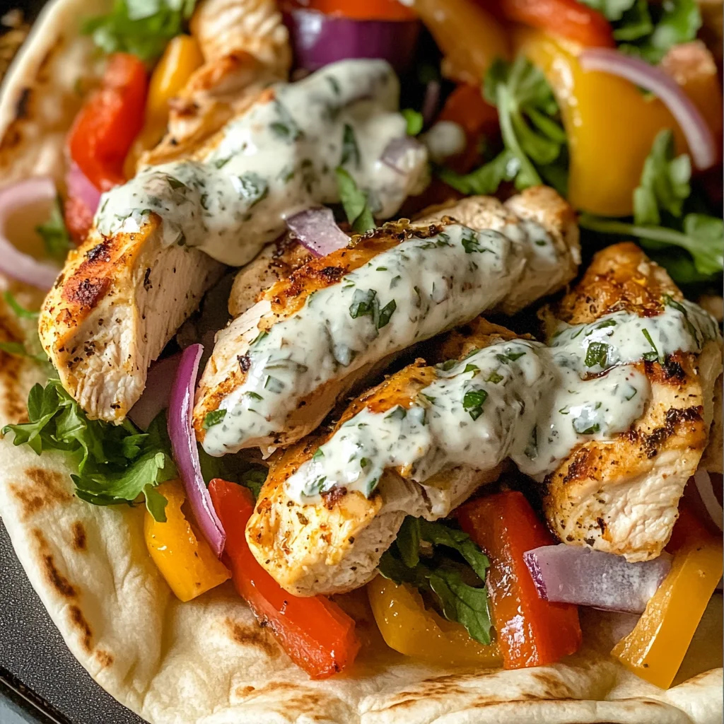Sheet Pan Chicken Pitas with Herby Ranch Recipe