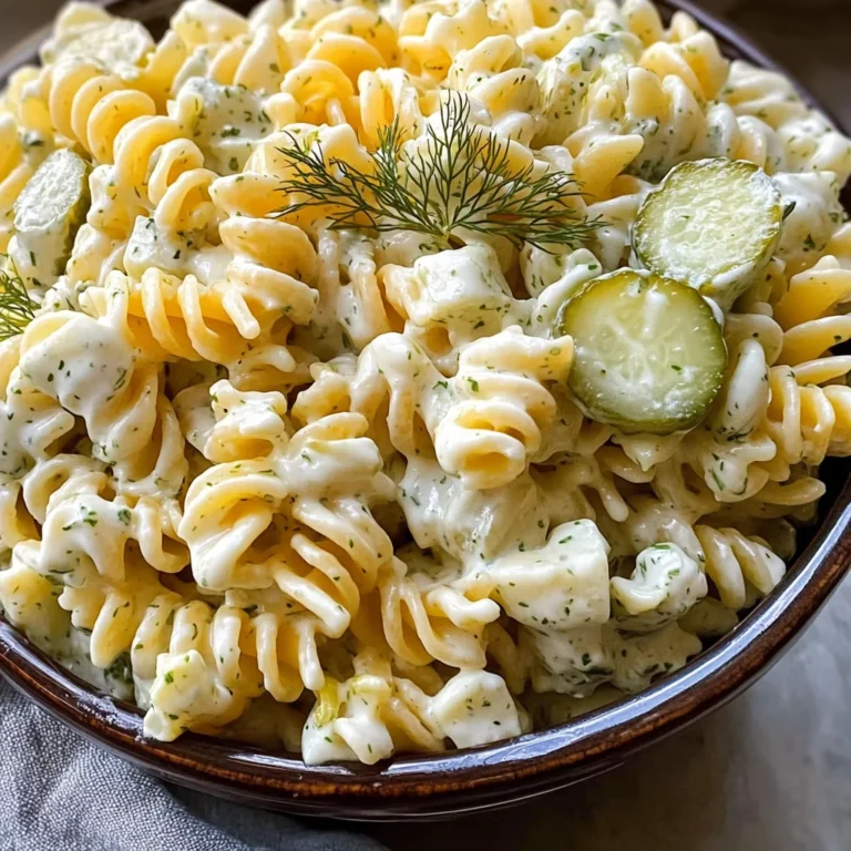 Simple Dill Pickle Pasta Salad - theamazingfood