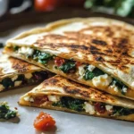 Spinach and Feta Quesadillas