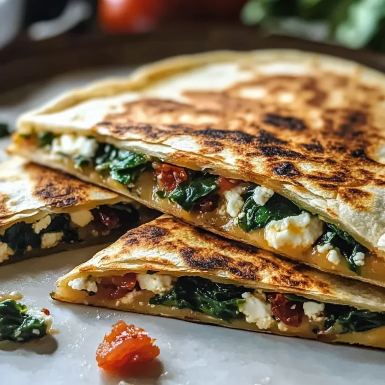 Spinach and Feta Quesadillas
