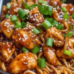 Sticky Garlic Chicken Noodles