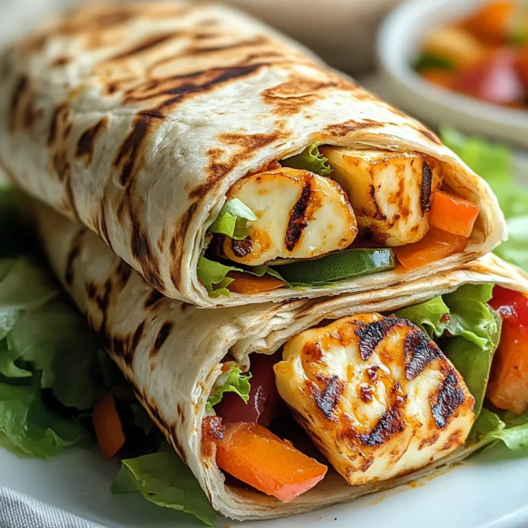 Sweet Chili Halloumi Wraps