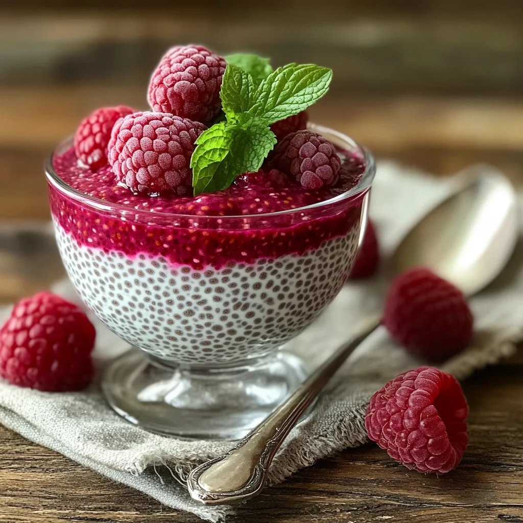 Vanilla Raspberry Chia Pudding