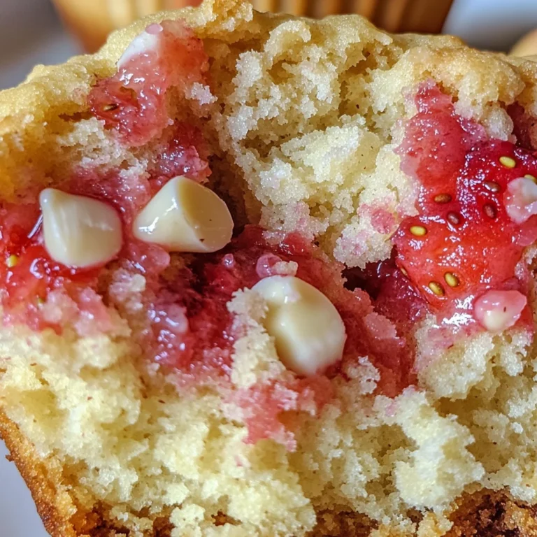 Amazing Strawberry White Chocolate Muffins in 20 Minutes