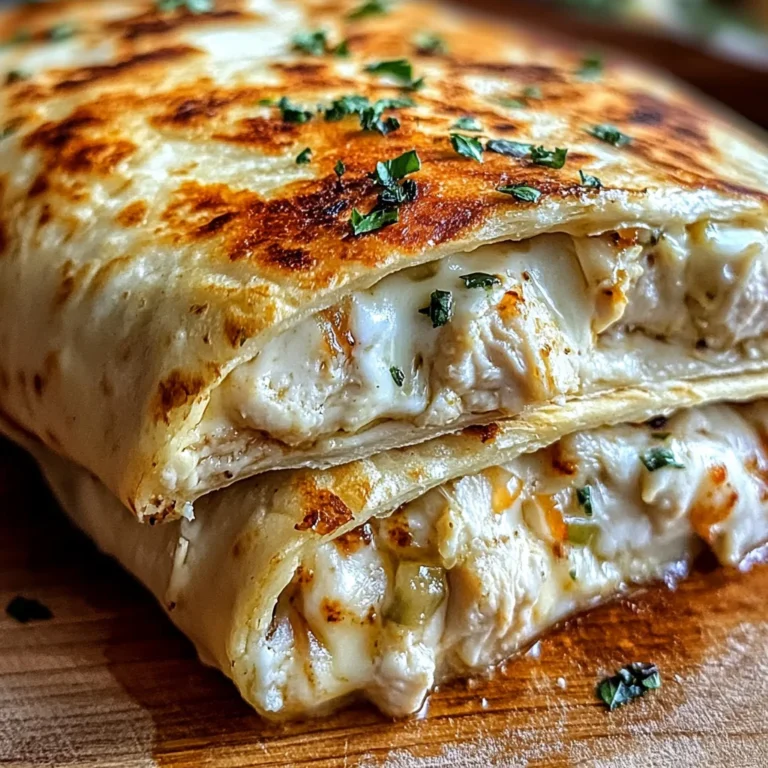 Cheesy Garlic Chicken Wraps
