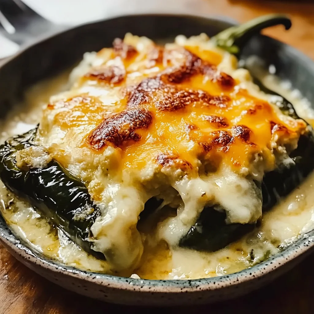 Cheesy Stuffed Poblanos