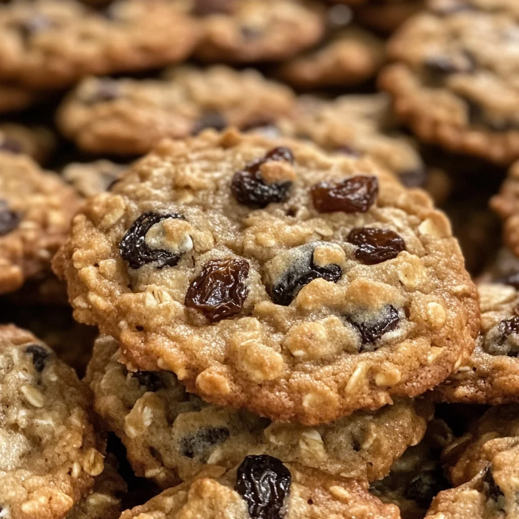 Chewy Oatmeal Raisin Cookies