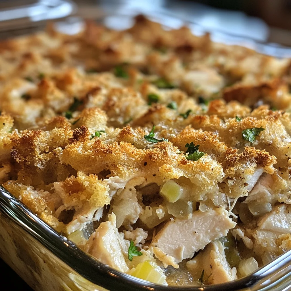 Chicken And Stuffing Casserole
