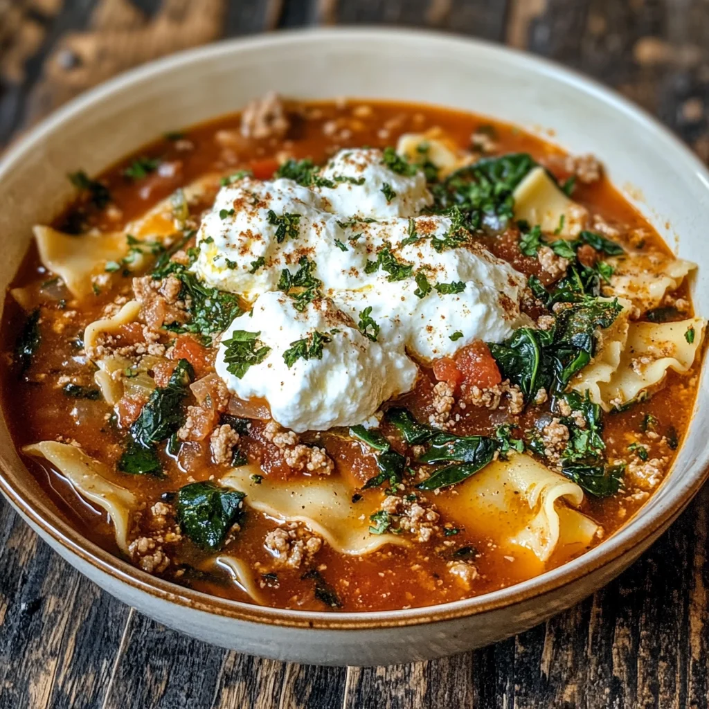 Comforting Lasagna Soup with Cottage Cheese