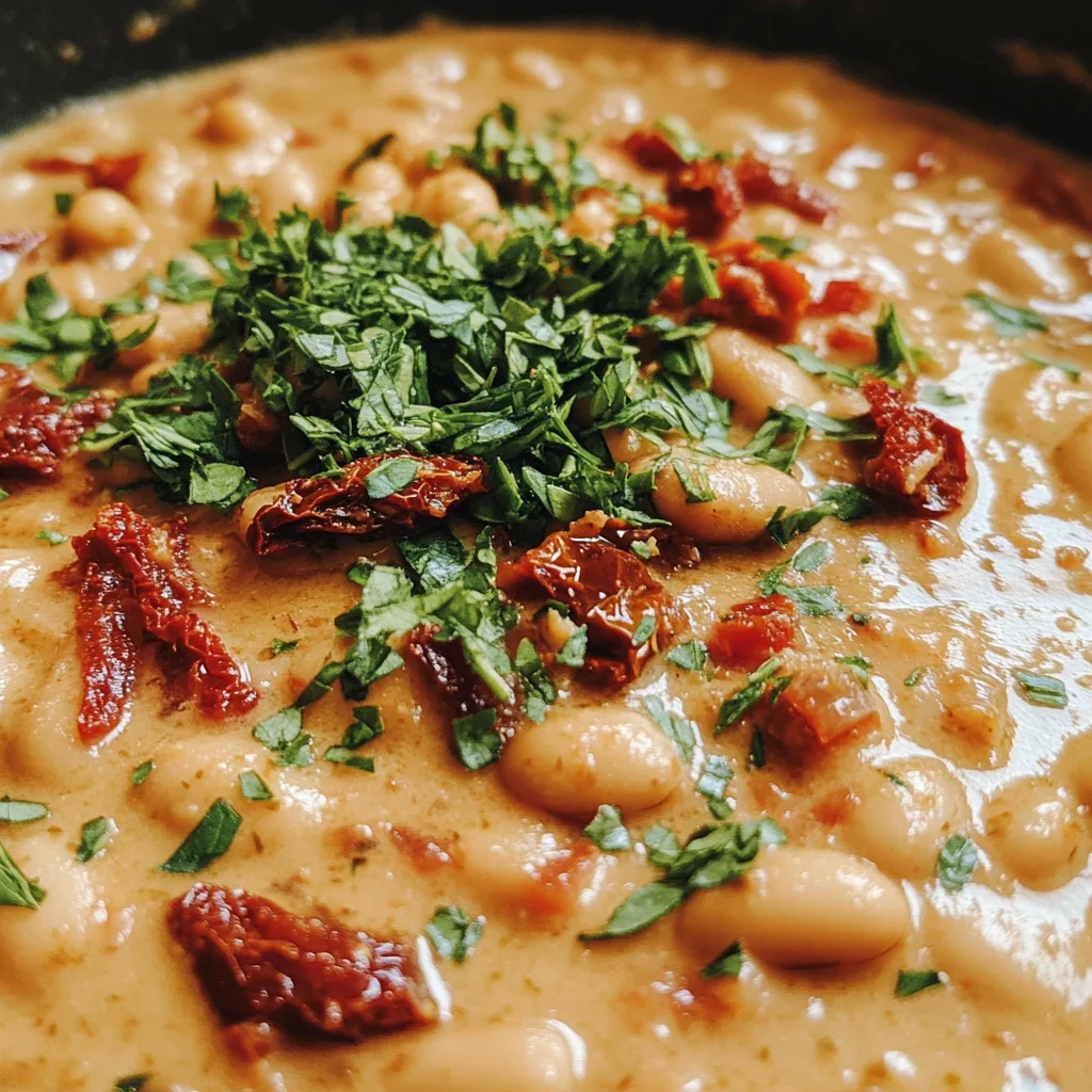 Creamy Bean Pan with Sun-Dried Tomatoes
