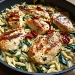 Creamy Chicken Spinach Orzo