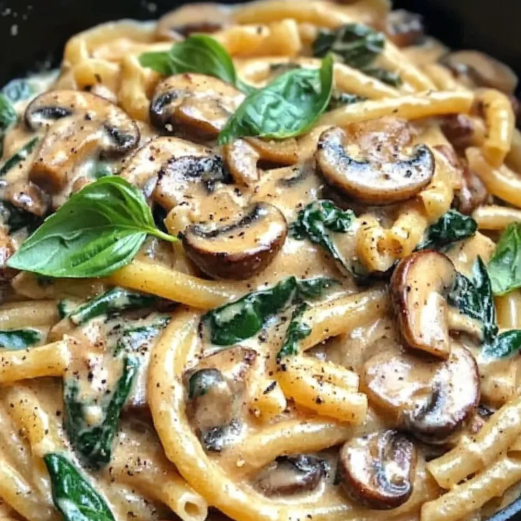 Creamy Tuscan Mushroom Pasta Skillet