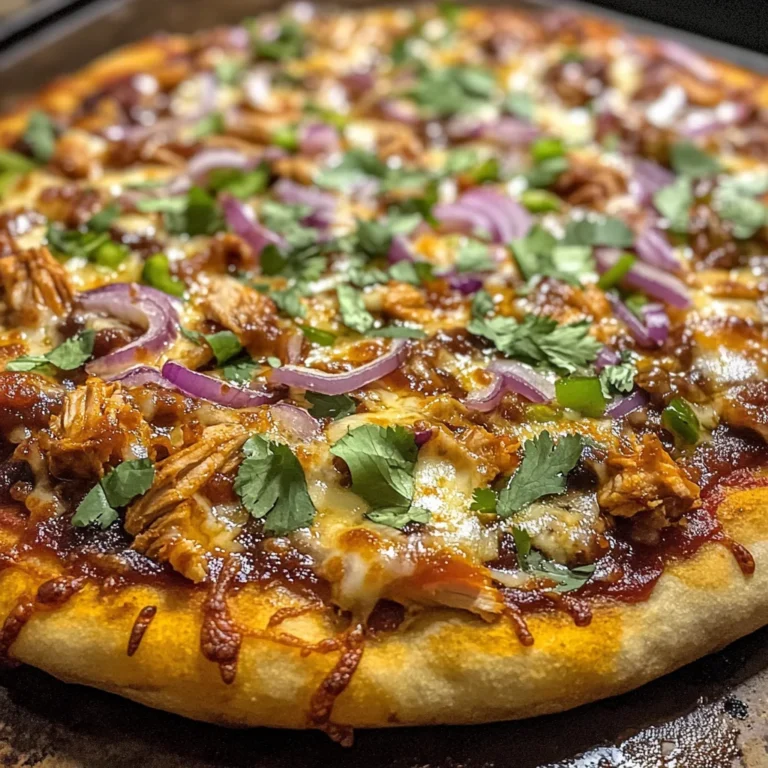 Delicious Homemade BBQ Chicken Pizza: 10/10 Flavor