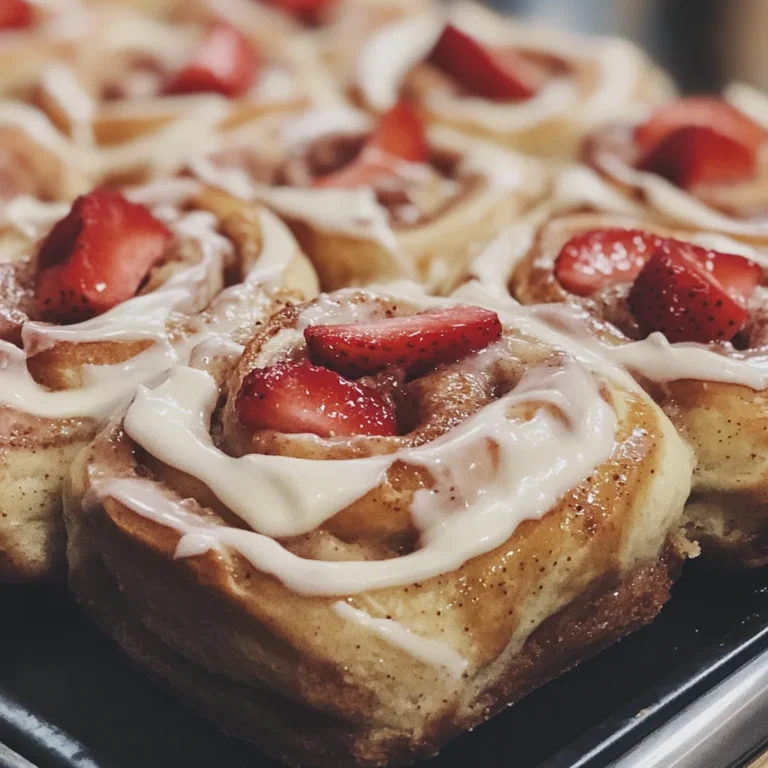 Easy Strawberry Cinnamon Rolls