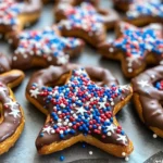 Fourth of July Chocolate-Dipped Pretzels