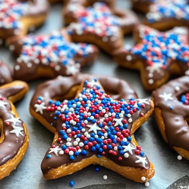 Fourth of July Chocolate-Dipped Pretzels