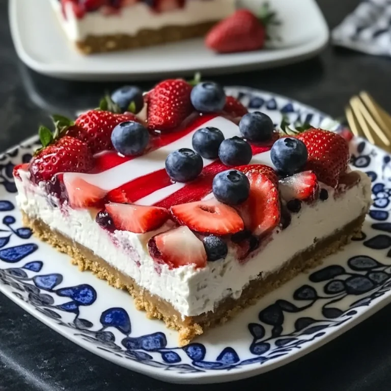 Frozen American Flag Cheesecake