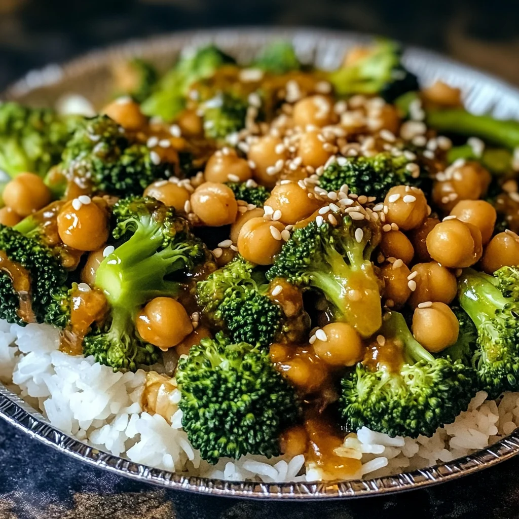 Garlic Broccoli Chickpea Stir Fry