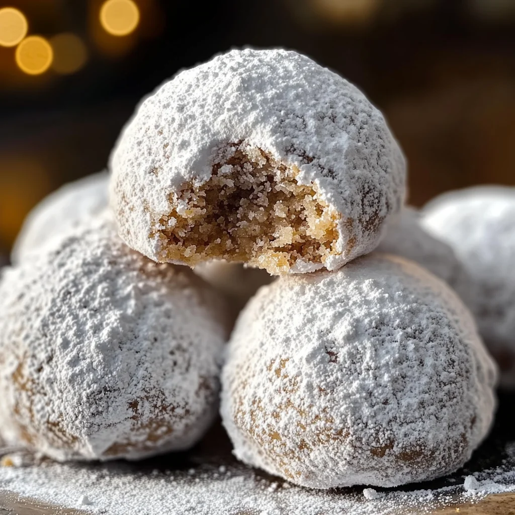Gingerbread Snowball Cookies