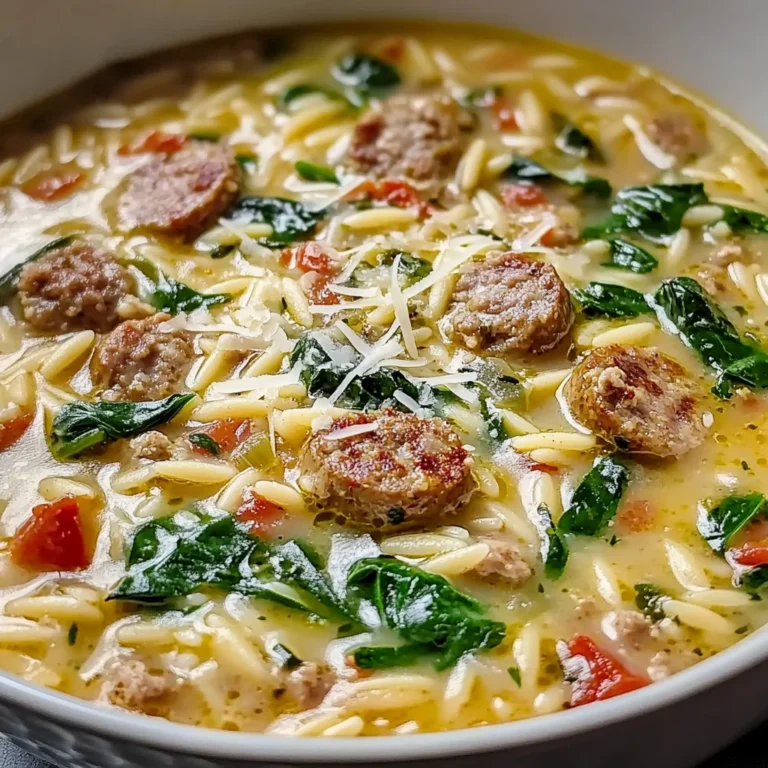Italian Sausage Orzo Soup